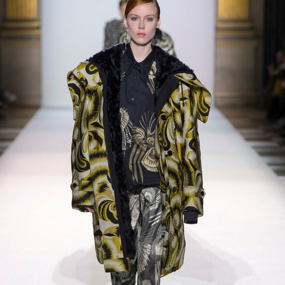 NWT Dries van Noten RUNWAY SAMPLE Printed Parka
